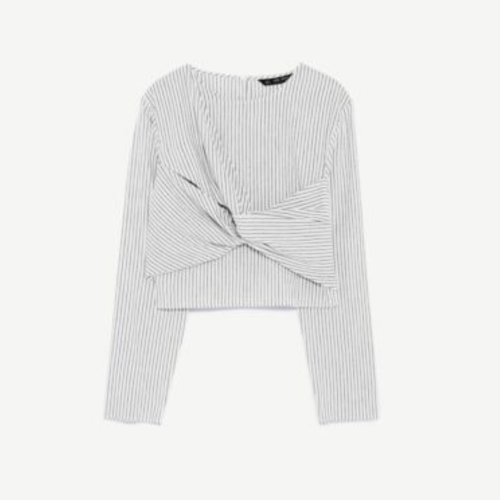 Zara pinstriped crop top - Picture 1 of 8
